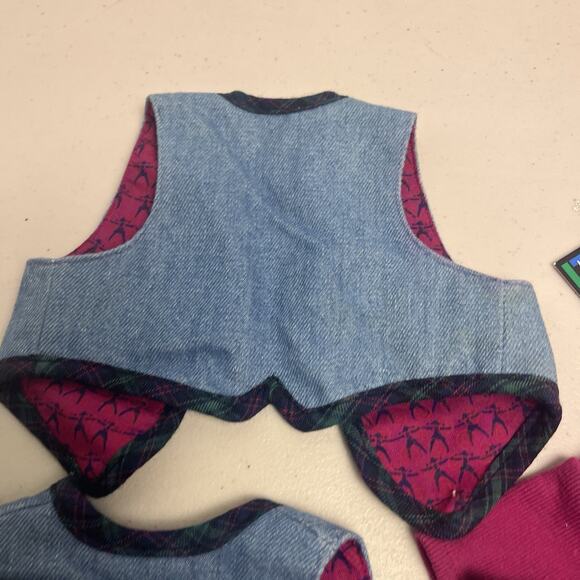 American Girl 1995 Pleasant Co Jean Vest & Legging Outfit 7 Pc Lot Vintage 1995 - Picture 13 of 16
